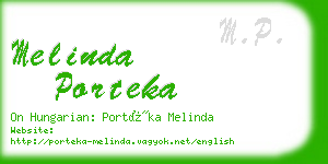 melinda porteka business card